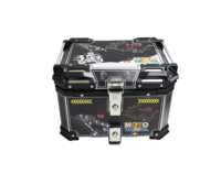 Boîte à bagages arrière pour moto 45L en alliage d'aluminium, étanche, universelle, compatible avec tous les modèles, avec serrure de sécurité