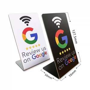 Custom NFC Contactless PVC Google recensioni Stand carte quadrato segno Social Media con interfaccia di comunicazione RFID - Product Image 1