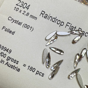 Para 2304 diamantes de imitación de gota de lluvia largos con parte posterior plana, cristales libres de adhesivos austriacos de alta calidad, accesorios <span class=keywords><strong>3C</strong></span> para uñas, 18 facetas - Product Image 3