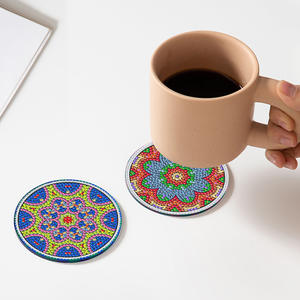 Diamante pintura arte DIY diamante sala de estar hogar paisaje diseño posavasos diamante pintura posavasos - Product Image 6