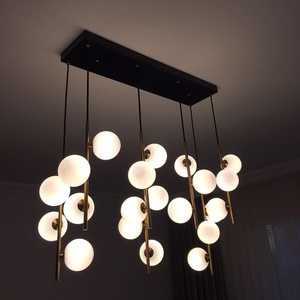 Lampu gantung langit-langit tinggi, lampu gantung Modern Multi cahaya untuk dekorasi tangga - Product Image 5