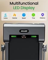 Tapis roulant mécanique électrique pliable BestGym avec écran LED, inclinaison automatique, moteur 0,5 HP - Machine de course pour la maison
