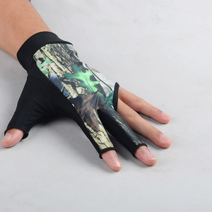 Billiard Gloves Three Finger Lycra Stretch Non <b>Slip</b> For Pool Snooker Unisex Palm Protection - Product Image 2