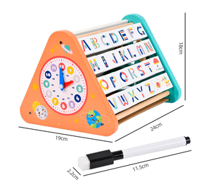 Nouveaux jouets éducatifs Montessori, support d'apprentissage multifonctionnel, tableau d'activités avec lettres et chiffres, jouets <span class=keywords><strong>math</strong></span>ématiques pour enfants, garçons et filles - Product Image 5