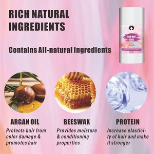 Produk baru sikat halus ekor kuda Buns rambut lilin Styling Pomade Stick tahan kuat anti-keriting kontrol Vegan tidak berminyak - Product Image 2