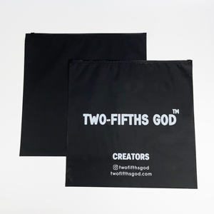 Premium Matte Black Zipper <b>Bags</b> - Custom White Printed Poly <b>Bags</b> for Branded Apparel Packaging - Product Image 4