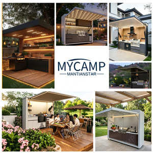 Îlot de cuisine extérieur en acier inoxydable, design moderne, résistant à la corrosion, durable, facile à nettoyer, pour utilisation dans la cour ou sur la terrasse. - Product Image 4