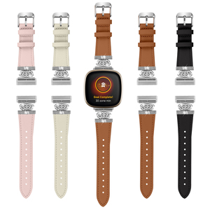 HYX HY-FB-L24302SS 新しいファッション本革リストバンド <span class=keywords><strong>Fitbit</strong></span> <span class=keywords><strong>Versa</strong></span> 4/<span class=keywords><strong>3</strong></span> ウォッチストラップ用 ラインストーン付き - Product Image 3