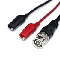 Conector macho BNC a pinza de cocodrilo doble Cable de vídeo BNC de cobre completo de 75 ohmios para cámaras CCTV Monitor Cable BNC