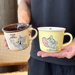 Tom And Jerry <b>Ceramic</b> <b>Mug</b> 300Ml Cartoon Design For Kids And Adults Breakfast Cup With Handle And Spoon - Product Image 4