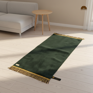 Green <b>Kids</b> Muslim Machine Made Cushioned Modern <b>Prayer</b> <b>Mat</b> Fur Foam Faux Leather Non-Slip Portable <b>Prayer</b> Rug Medium Size - Product Image 4