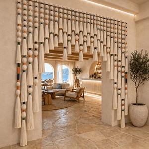 Transforme Naturalmente Su Espacio con Decoración de Pared de Macramé Personalizada, Adornos Colgantes de Lujo, Decoración Boho para Playas, Estilo Bohemio - Product Image 6
