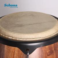 Ensemble de tambours congas latins 10 et 11 pouces avec support, corps en bois massif, peau de vache naturelle, tambour à main pour performance sur scène ou en bar