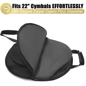 Muestra Gratuita: Juego de 5 Fundas para Batería, Funda Blanda para Batería, Acolchada, Ligera, Protectora, para Transporte de Bateristas, de Larga Duración - Product Image 2