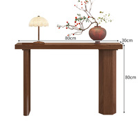 Table console moderne et luxueuse en bois massif de style chinois Armoire d'entrée murale déco élégante avec marbre pour hôtels et salons