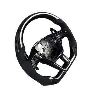 Volant en Alcantara avec surpiqûres rouges, tuning professionnel, <span class=keywords><strong>Audi</strong></span> C8 B6 B7 B8 B8.5 B9 8v RS5 RS6 RS7 S5 S6 S7, volant en fibre de carbone - Product Image 6
