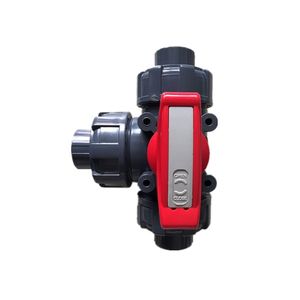 Precio barato L/T Port Socket Thread 1/2 "-2" Pvc-u Válvulas de bola manuales de <span class=keywords><strong>3</strong></span> vías Válvulas de bola eléctricas de tres vías - Product Image 2