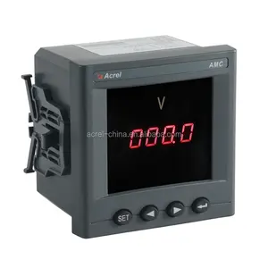 Medidor de tensão, 0-dc0-5V v 0-100v 0-300v 0-500v 0-1000v dc voltímetro dc painel digital com visor led AMC72-DV, comunicação rs485