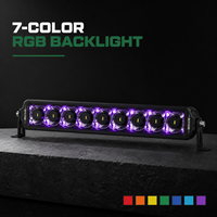 En stock, barre lumineuse LED HSSH brevetée sans vis, 10 pouces, double rangée, RGB et blanc Trinity, IP68 IP69K, pour voitures tout-terrain