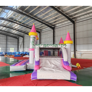 <span class=keywords><strong>Location</strong></span> Commerciale Château Gonflable Rose avec Toboggan pour Fêtes d'Enfants - Product Image 3