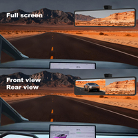 Nouvelle Caméra de Tableau de Bord Intégrée au Rétroviseur avec Streaming Multimédia 2K Ultra HD, Anti-Éblouissement, Vision Nocturne, Détection d'Angle Mort, Enregistrement Double, Plug & Play pour