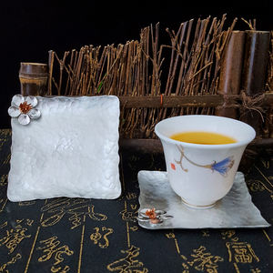 Plaques multi-usages en métal pur pouvant contenir des collations <span class=keywords><strong>Bonbons</strong></span> Petites assiettes Tasses Accessoires d'isolation thermique - Product Image 1