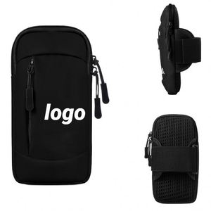 Brassard de course pour téléphone, sacoche de sport universelle unisexe étanche avec logo personnalisé - Product Image 1