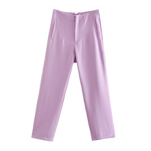 Pantalones de <span class=keywords><strong>Mujer</strong></span>, Nuevos Productos de Verano, Estilo Retro, a la Moda, Combinables con Todo, de Cintura Alta, Casuales - Product Image 2