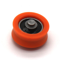 Accessoires de porte et fenêtre roue à roulement unique en nylon à rainure en V