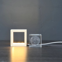 Veilleuse 3D en cristal de galaxie, décoration de bureau, vente en gros de trophées, médailles, plaques pour la Saint-Valentin