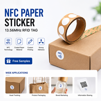 Mini-étiquette NFC 213 en papier couché, autocollant RFID HF 13,56 MHz pour suivi d'actifs industriels, impression personnalisée, contrôle d'accès, échantillons gratuits