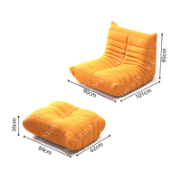 Unisofa – Canapé modulaire contemporain en forme de L, fauteuil paresseux en mousse compressée pour salon, ensemble de chaises en tissu
