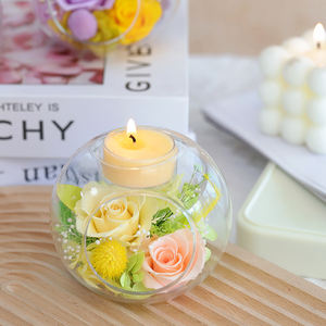 Nuevo Modelo de Vela Aromática en Bola de Cristal con Flor Preservada, Rosa Eterna, Regalo para el Día de San Valentín, Decoración del Hogar, Arreglo de Escena - Product Image 2