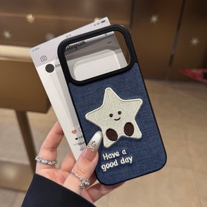 เคสโทรศัพท์มือถือหนังลายปักหน้ายิ้มดวงดาวสไตล์คาวบอย สำหรับ iPhone 11 12 13 14 15 16 17promax  งานปักลาย - Product Image 5