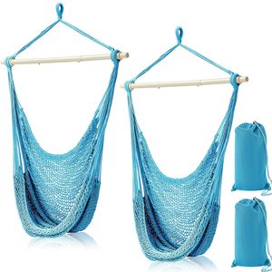 Hanging Rope Swing Large Macrame Hanging Chair Hanging <b>Hammock</b> Swing Chair With Tassel <b>Hammock</b> Chair - Product Image 5