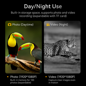 กล้องส่องกลางคืน HEDAO 1080P ซูมดิจิตอล 10 เท่า ระยะมองเห็น 800 เมตร อินฟราเรดสำหรับมืดสนิท หน้าจอขนาดใหญ่ 2.8 นิ้ว ใช้ได้ทั้งกลางวัน/กลางคืน เหมาะสำหรับตั้งแคมป์ รับประกัน 1 ปี - Product Image 3
