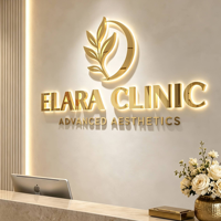 Enseigne personnalisée pour salon de coiffure, logo lumineux 3D, signalétique intérieure, panneau mural intérieur, enseigne en acrylique rétroéclairée pour la réception de bureau