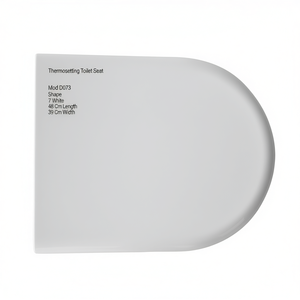 Siège de toilette thermodurcissable Mod D073 Forme 7 Blanc 48 cm de longueur 39 cm de largeur - Product Image 3