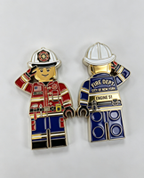 Moneda Conmemorativa de Desafío de Bombero Estilo LEG, Personalizada, Tradicional, Antigua, de Aleación de Zinc, con Esmalte Suave 3D, Diseño de Nueva York, Saludo