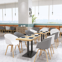 Meubles de restaurant d'usine de Foshan, canapé en arc semi-circulaire personnalisé contre le mur, combinaison simple de table et de chaises
