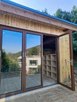 Porte pliante accordéon en alliage d'aluminium robuste, installation facile, moderne, pour extérieur, appartement, balcon, intérieur
