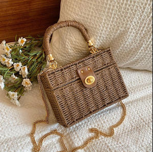 Custom Fashion Design Crossbody Small Ladies Shoulder <b>Handbags</b> Women <b>Straw</b> Beach Bag Shoulder Bags - Product Image 3