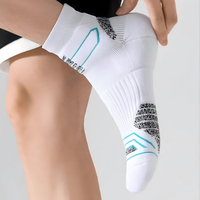 Chaussettes de course professionnelles pour hommes, mi-mollet, semelle éponge épaisse, adaptées aux sports d'automne et d'hiver, cyclisme, basketball, anti-odeur
