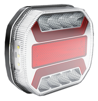 Lampu Bar Belakang Kombinasi 12V/24V Tipe Baru 2026, Lampu Strobo Performa Tinggi Super Terang IP65 SAE R65 Pasar Eropa Lensa PC