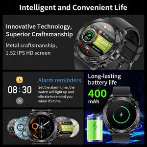 שעון חכם LIGE BW0721 מסיליקון עם אוזניות לגברים, מענה לשיחות, עמיד במים, מעקב כושר וספורט, תואם לאנדרואיד ו-IOS - Product Image 2