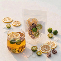 Thé aux fruits déshydratés (prunes, calamansi, citron) en tranches lyophilisées, sachet de thé infusé aux herbes pour infusion froide, OEM