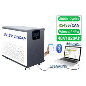 Paquete de Baterías LiFePO4 de 48V 1020Ah con BMS Bluetooth, Almacenamiento de Energía <span class=keywords><strong>Solar</strong></span> de 51.2V 1020Ah, Batería de Litio AKKU de 50kwh - Product Image 1