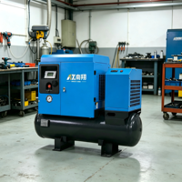 Compresseur d'air rotatif à vis intégré 3-en-1 Nanxiang 4,5 kW 6 CV silencieux tout-en-un avec réservoir d'air pour atelier