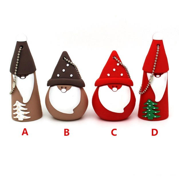 Cartoon Christmas Gifts Santa Claus Snowman USB Flash Drive Pen Drive PenDrive 4GB 8GB 16GB 32GB USB 2.0 Flash Disk Memory Stick