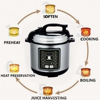 Autocuiseur intelligent multifonctionnel en acier inoxydable de 6 litres pour la cuisson sous pression, avec préréglage 24h, pour la mijotée et la cuisson à la vapeur, idéal pour 3 à 8 personnes